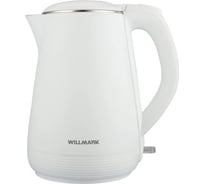 Чайник электрический Willmark WEK-1839PS 1.8 л, двойные стенки, эффект термоса, защита от перегрева, 2000 Вт белый 2002566