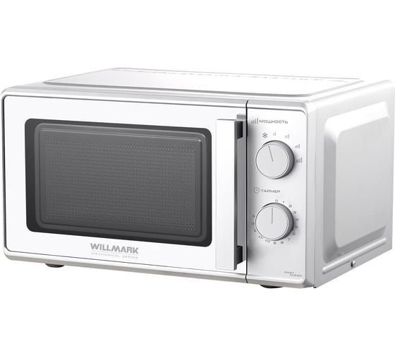 Микроволновая печь Willmark WMO-203GMW 20 л, 700 Вт, механическая ПУ, ручка для открывания дверцы, 6 уровней мощности, белая 2001130 1