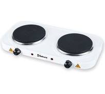 Электрическая плитка Sakura ПЭ-04 2000 Вт, 155/155 мм, 2 конфорки/диск, белый 00000028939