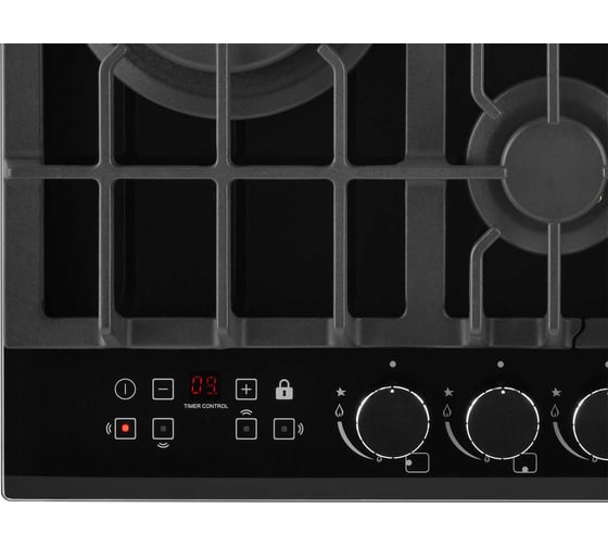 Газовая варочная панель ZUGEL ZGH600X черная