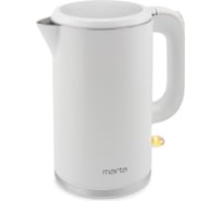 Металлический чайник MARTA белый жемчуг MT-4556 36890
