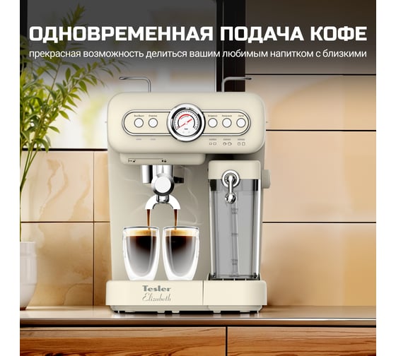 Кофеварка эспрессо TESLER ECM-250 BEIGE 00000203195