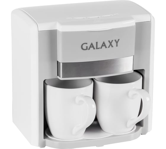 Кофеварка электрическая Galaxy LINE GL 0708, белая, капельная, 750 Вт, 0,3 л (2 чашки) 7010407081
