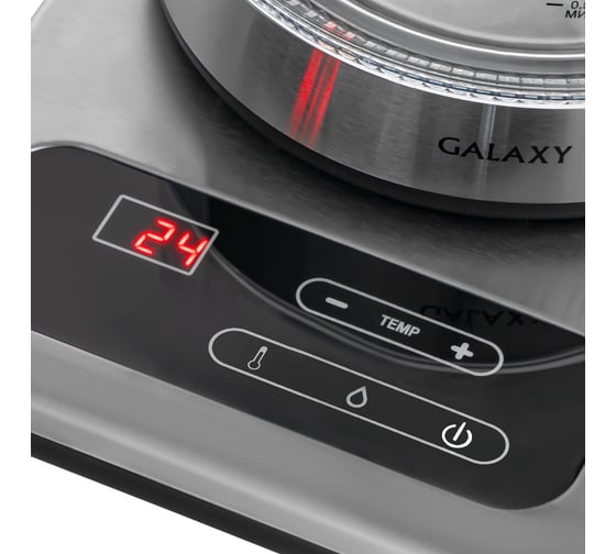 Чайник электрический Galaxy LINE GL 0593, черный, стекло, 2200 Вт, 1,7 л, 7010105930
