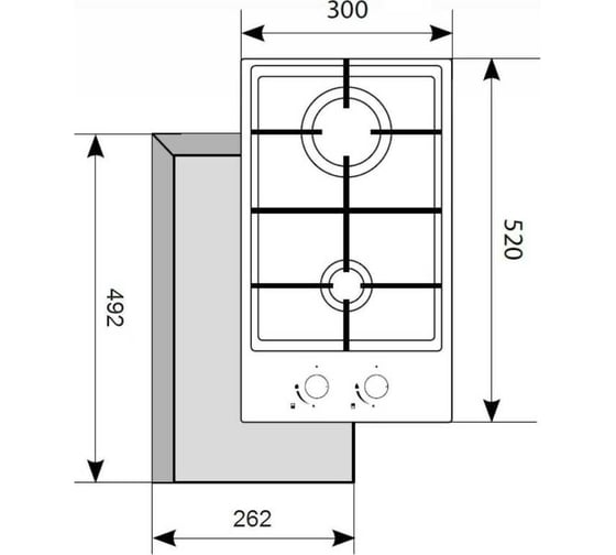 Варочная поверхность газовая AKPO PGA 302 FGC BL 16003