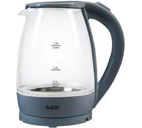 Электрочайник ЕК-1,8-01G elbet (серый) стеклянный