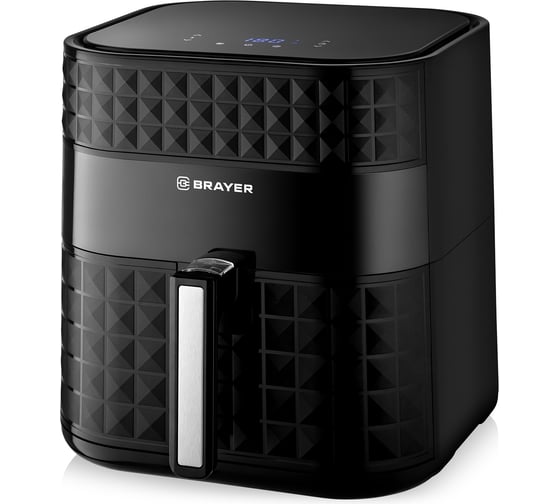 Аэрогриль BRAYER 2035BR ,1800 Вт,6 л, t. 200С, съемная корзина, таймер, LCD-дисплей, 7 программ BR2035