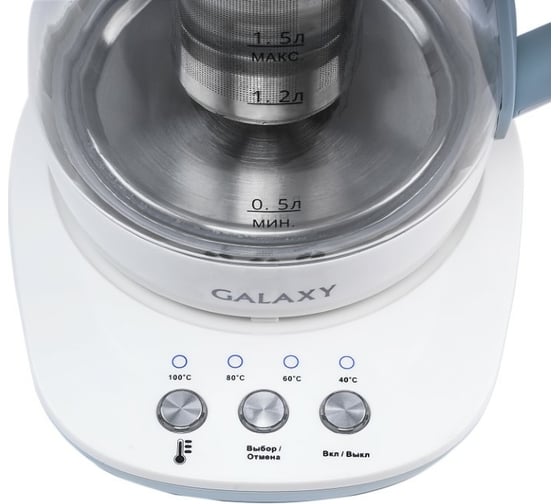 Электрический чайник Galaxy GL 0591 голубой 1200 Вт, объем 1,5 л гл0591гол