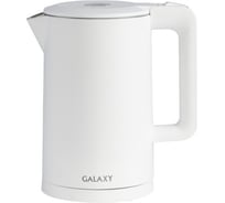 Электрический чайник Galaxy LINE GL 0323, белый, пластик, двойная стенка из нержав. стали AISI 304 и пищевого пластика, 2000 Вт, 1,7 л, 7010103231
