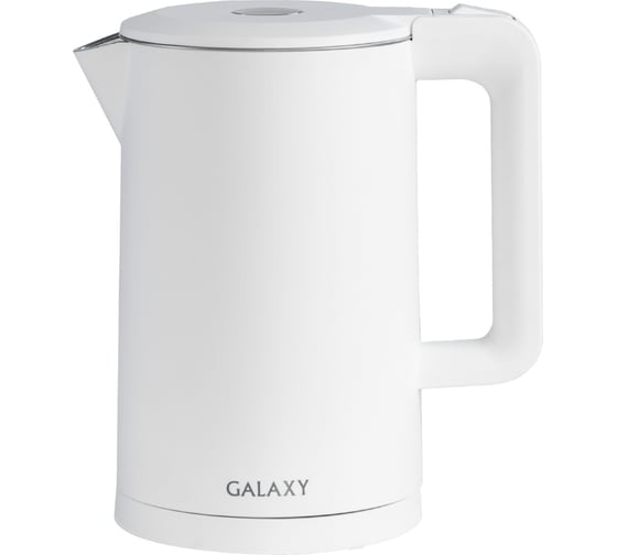 Электрический чайник Galaxy LINE GL 0323, белый, пластик, двойная стенка из нержав. стали AISI 304 и пищевого пластика, 2000 Вт, 1,7 л, 7010103231