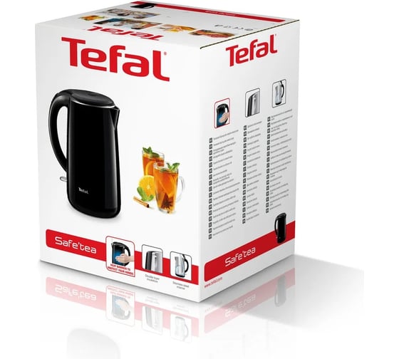 Чайник TEFAL KO260830 1.7 л, 1800 Вт, черный (пластик) 384628