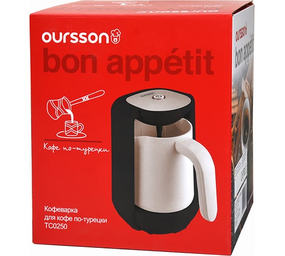Кофеварка для приготовления турецкого кофе OURSSON (электрическая турка) (Слоновая кость) TC0250/IV
