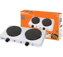 Двухконфорочная электроплитка TDM ЭПД2 230 В, 2х1 кВт, диск, белая SQ2504-0004