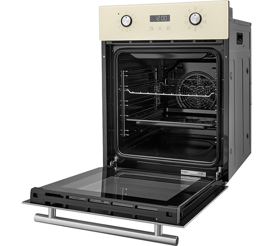 Шкаф духовой электрический встраиваемый Bufett 45см, 50л, 9 функций 2800 Вт, цвет слоновая кость 640173