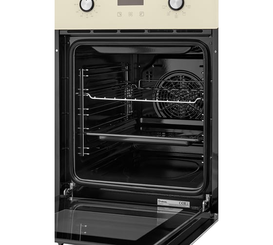 Шкаф духовой электрический встраиваемый Bufett 45см, 50л, 9 функций 2800 Вт, цвет слоновая кость 640173