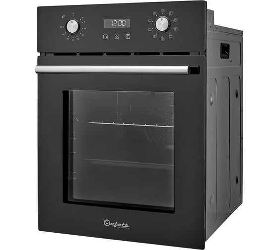 Шкаф духовой электрический встраиваемый Bufett 45см, 50л, 9 функций 2800Вт черный 640171