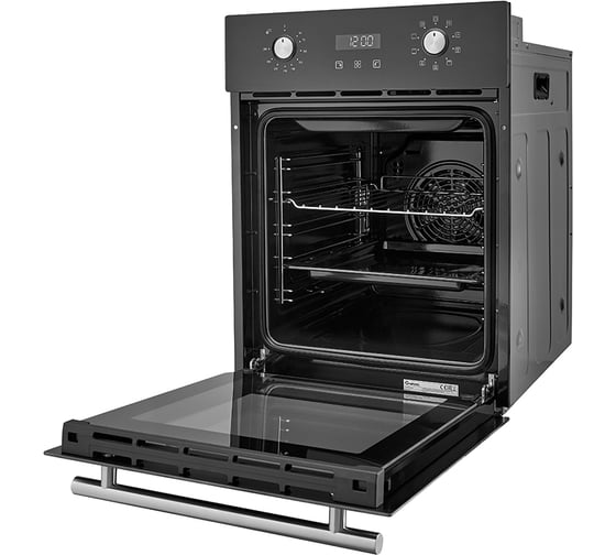 Шкаф духовой электрический встраиваемый Bufett 45см, 50л, 9 функций 2800Вт черный 640171