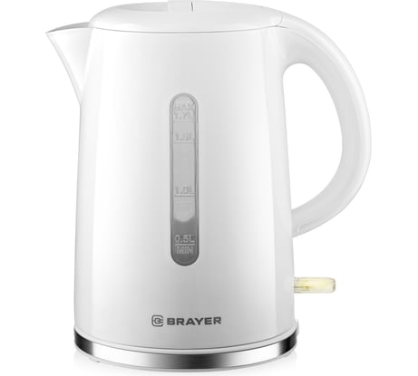 Чайник электрический BRAYER 6108BR 2200 Вт, 1,7 л, пластиковый корпус, шкала, автоотключение при закипании, подсветка BR6108