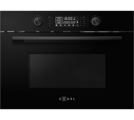 Встраиваемый компактный духовой шкаф с СВЧ ZUGEL ZOE609B, черный 739312 1
