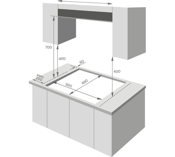 Газовая варочная панель MEFERI MGH604WH GLASS COMFORT МФ-00000926