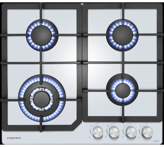 Газовая варочная панель MEFERI MGH604WH GLASS COMFORT МФ-00000926