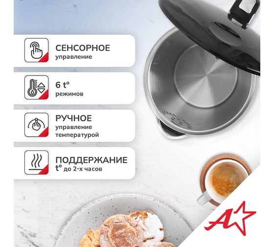 Чайник двухстенный электрический Atlanta ATH-2538 black