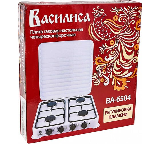 Газовая плита ВАСИЛИСА ВА-6504 белая Р1-00006919
