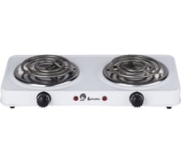 Двухконфорочная электрическая плита ВАСИЛИСА ВА-902 спираль белая 0R-00006216