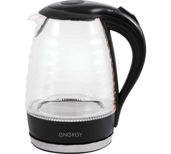 Чайник Energy E-283 wave черный 1.7 л стекло пластик 004676 1