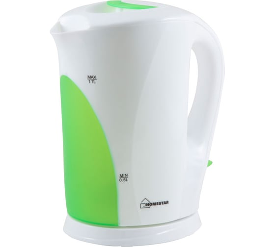 Чайник HomeStar HS-1004 1.7 л бело-зеленый 002681
