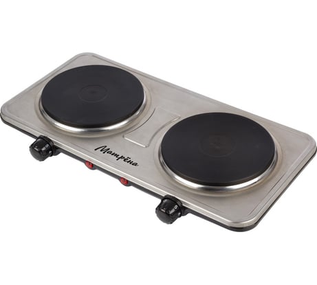 Электроплитка Матрёна МА-063 сталь, блин, 2 конфорка 101248