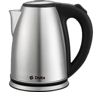 Чайник Delta DL-1355 нержавеющая сталь, черный 2200 Вт, 1.8 л 0R-00005551