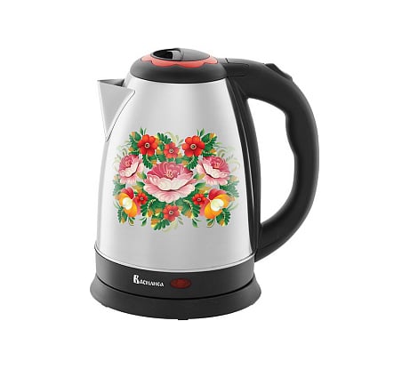 Электрический чайник ВАСИЛИСА Жостово ВА-1010 нержавеющая сталь, 2000 Вт, 1.8 л 0R-00002133