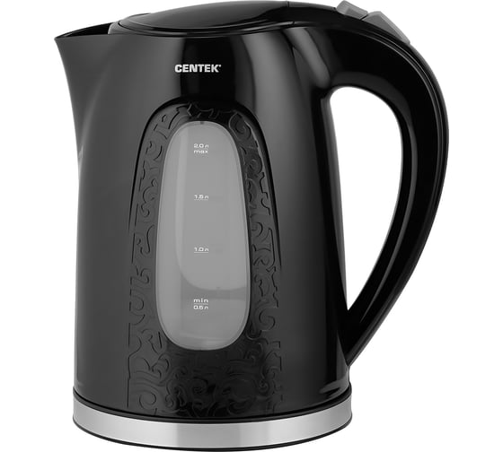 Чайник Centek 2 л, 2200 Вт открывание кнопкой внутренняя подсветка CT-0041 Black