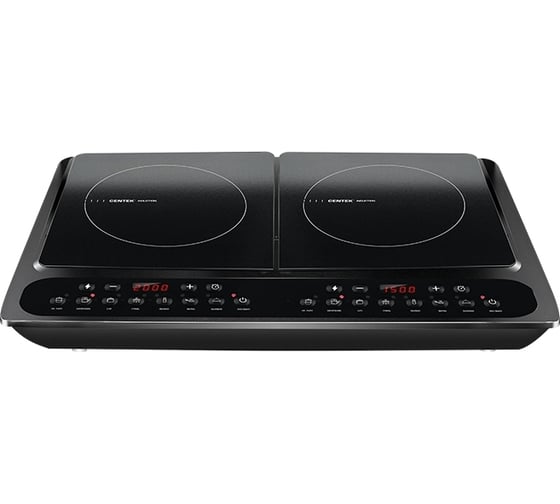 Индукционная плитка Centek CT-1514 Black 3500 Вт 2 конфорки 8 настроек мощности 7 программ LED