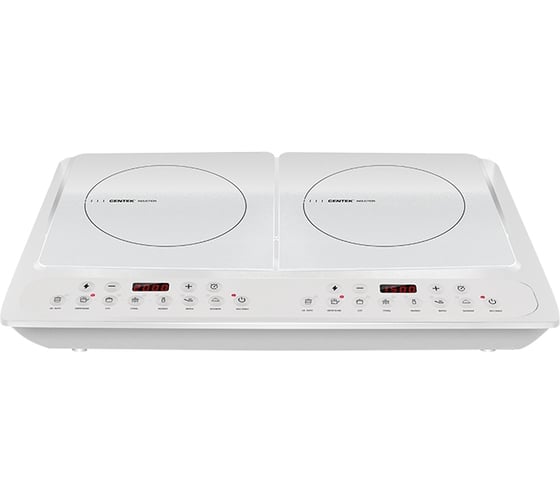 Индукционная плитка Centek CT-1514 White 3500 Вт 2 конфорки 8 настроек мощности 7 программ LED