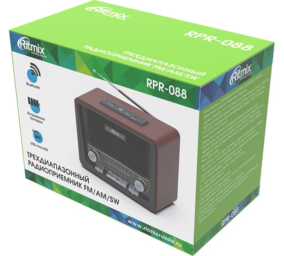Радиоприемник RITMIX RPR-088 BLACK 15119958