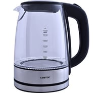 Чайник Centek стекло 1.7л, 2200Вт, внутр. LED подсветка,защита от вкл б/воды CT-0030