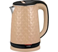 Чайник Centek CT-0022 Beige 1.8 л, 2000 Вт, двойной корпус, сталь и пластик