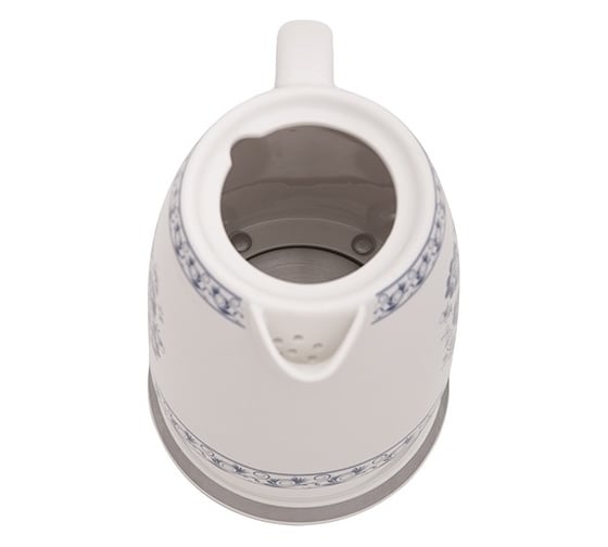 Чайник Centek CT-1058 гжель, керамика, 2 л, 2000 Вт, подставка с металлом, автовыключение