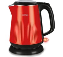 Чайник Centek CT-1025 Red металл, 1.8 л, 2200 Вт, двойные стенки, кнопка открытия на ручке