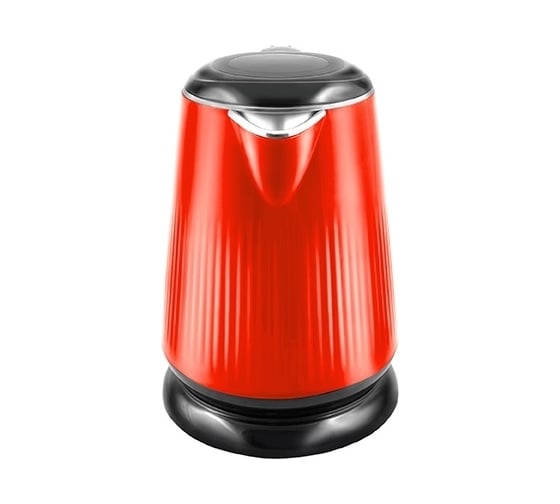 Чайник Centek CT-1025 Red металл, 1.8 л, 2200 Вт, двойные стенки, кнопка открытия на ручке