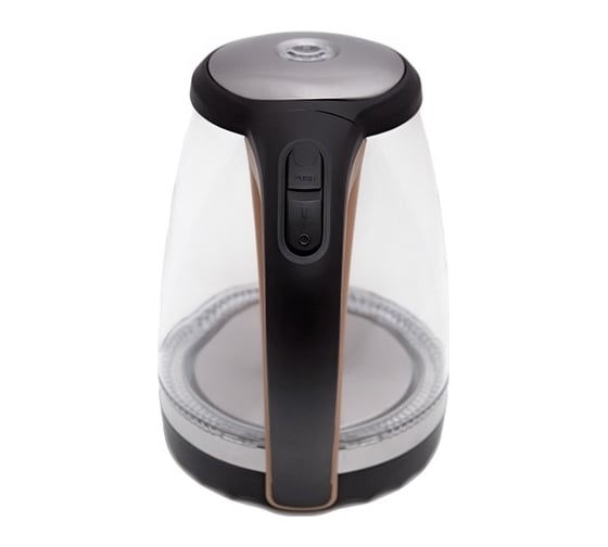 Чайник Centek CT-0046 стекло, 1.7 л, 2200 Вт, внутренняя LED подсветка, отделка нержавеющая сталь