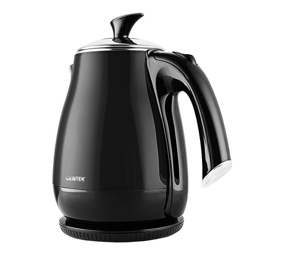 Чайник Centek CT-0007 Black 1.5 л, 1900 Вт, съёмная крышка, двойные стенки, эффект термоса