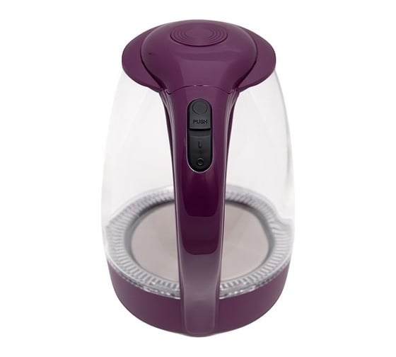Чайник Centek стекло, 1.8л, 2200Вт, внутренняя LED подсветка, кнопка CT-0042 Violet
