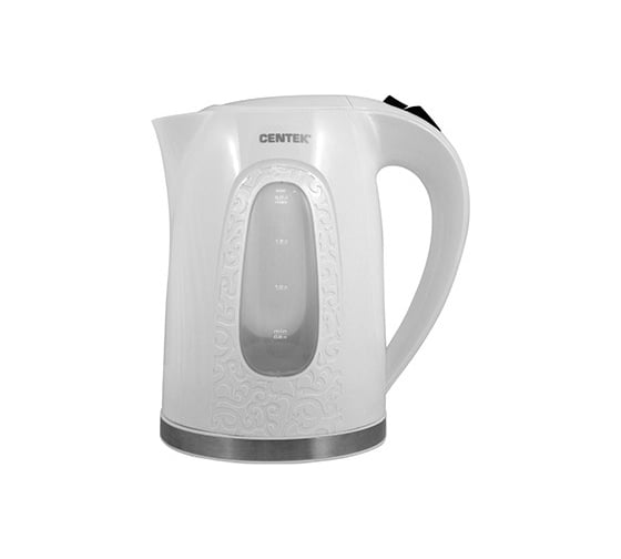 Чайник Centek 2 л, 2200 Вт, открывание кнопкой, внутренняя подсветка CT-0041 White