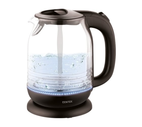 Чайник Centek Rome стекло, 1.7л, 2200Вт, внутренняя LED подсветка, кнопка CT-0016 1
