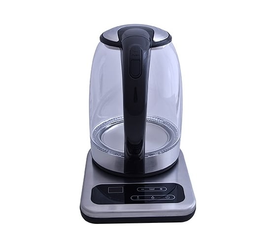 Чайник Centek стекло, 1.7 л, 2200 Вт, платформа, внутренний LED дисплей, 6 режимов CT-0031