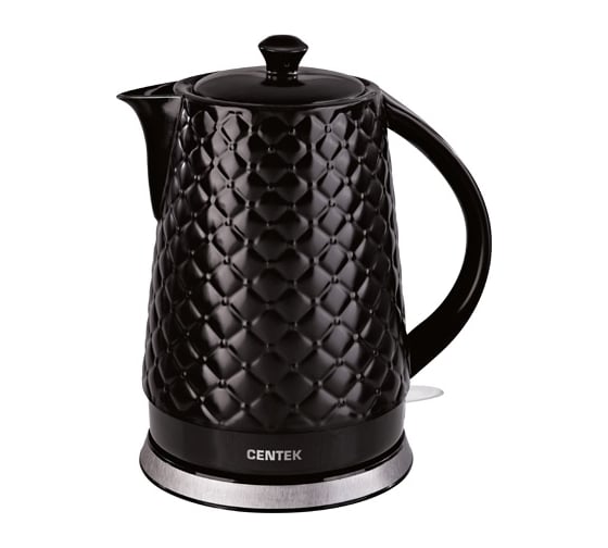 Чайник Centek 2.0л, 2000Вт, чёрная керамика, рельефный корпус CT-0061 Black