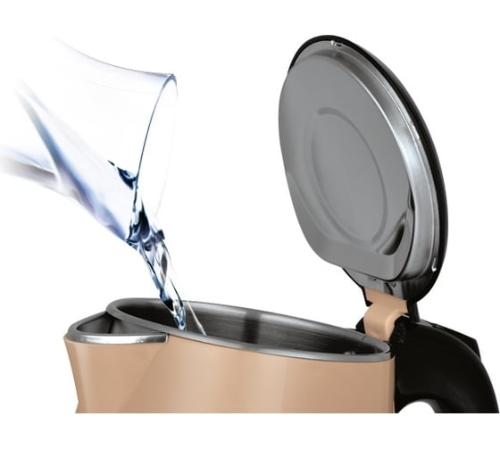 Чайник Centek CT-1025 Beige металл, 1.8 л, 2200 Вт, двойные стенки
